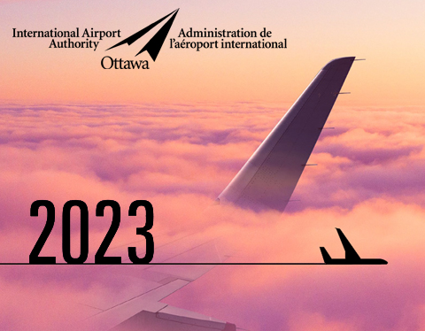 Pink/purple sky with overlay of the Authority logo, and '2023'